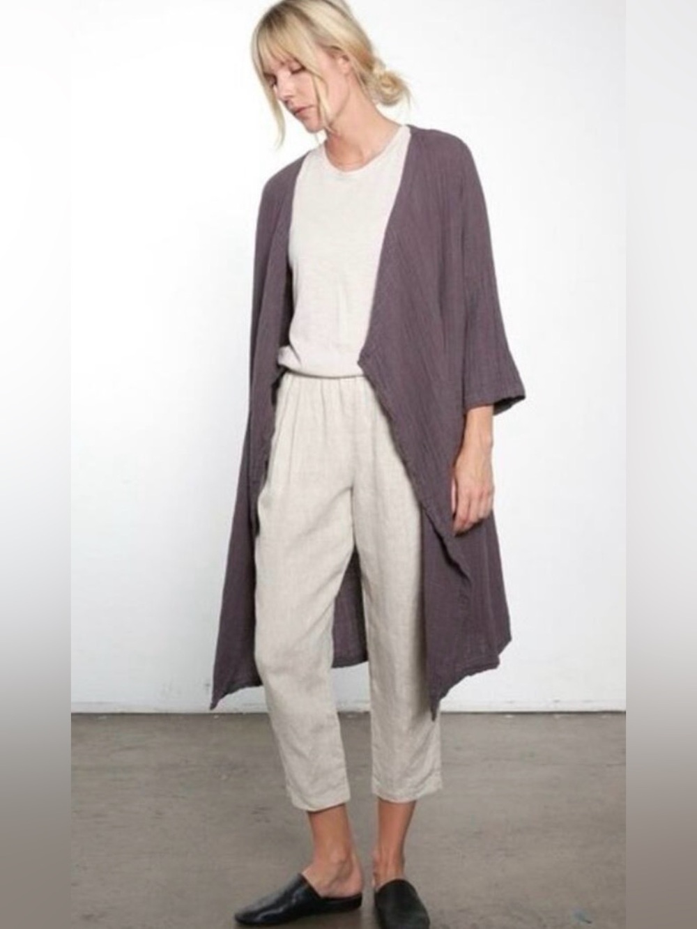 It Is Well LA Gauze Duster Lagenlook Size small